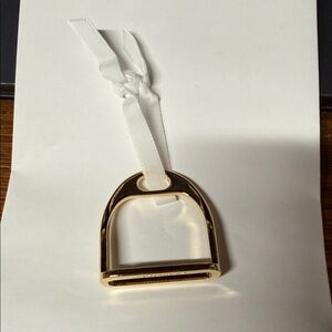 Lilo Gold tone Big Stirrup Ornament Christmas